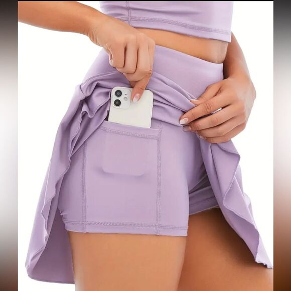 Skort Women’s Large Purple Summer Skirt Tennis NEW Vacation - Picture 2 of 7
